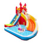 Castelo Inflável Pula Pula Com Escorregador E Piscina - Brinquedo Infantil Grande