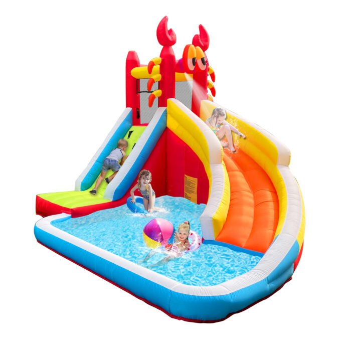 Castelo Inflável Pula Pula Com Escorregador E Piscina - Brinquedo Infantil Grande - Imagem 1