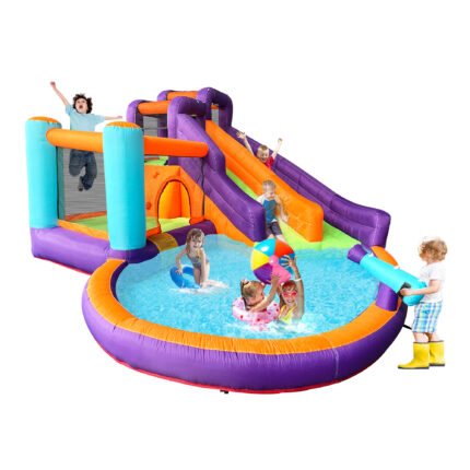 Pula Pula Inflável Com Escorregador E Piscina De Água – Brinquedo Para Festa Infantil Multi Park