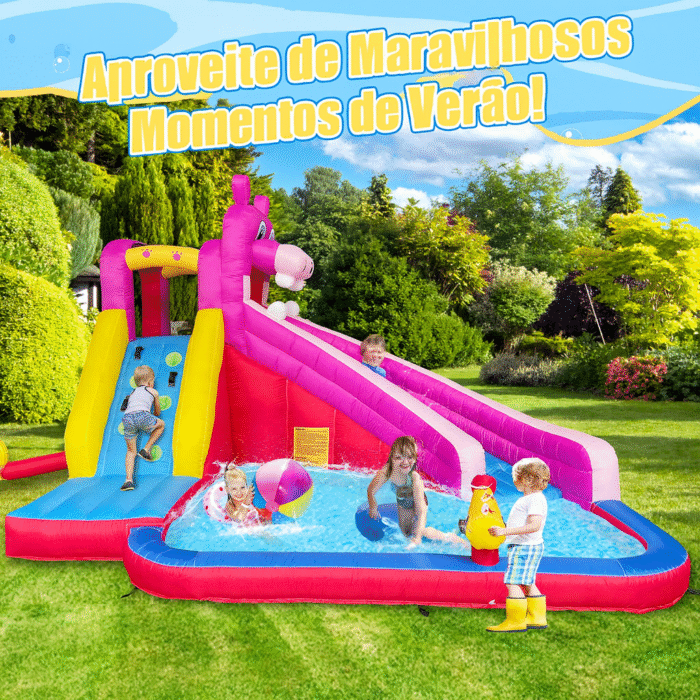 Pula Pula Inflável Com Escorregador E Piscina De Água - Brinquedo Para Festa Infantil Multi Park - Imagem 3