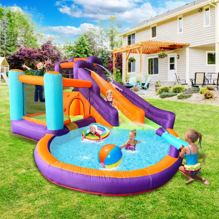 Pula Pula Inflável Com Escorregador E Piscina De Água – Brinquedo Para Festa Infantil Multi Park - Imagem 2