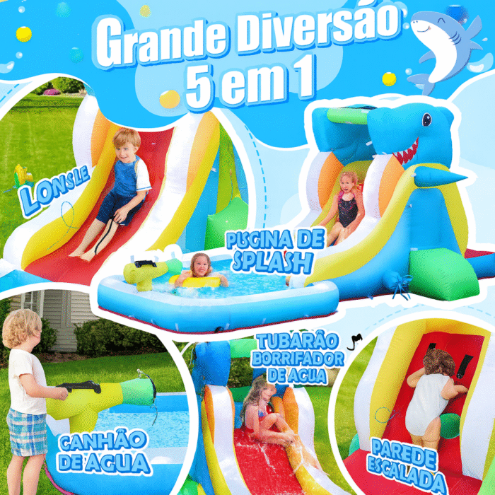 Mult Park Inflável Tobogã Piscina De Bolinhas C/ Motor- Diréto Da Fábrica Promoção - Imagem 2