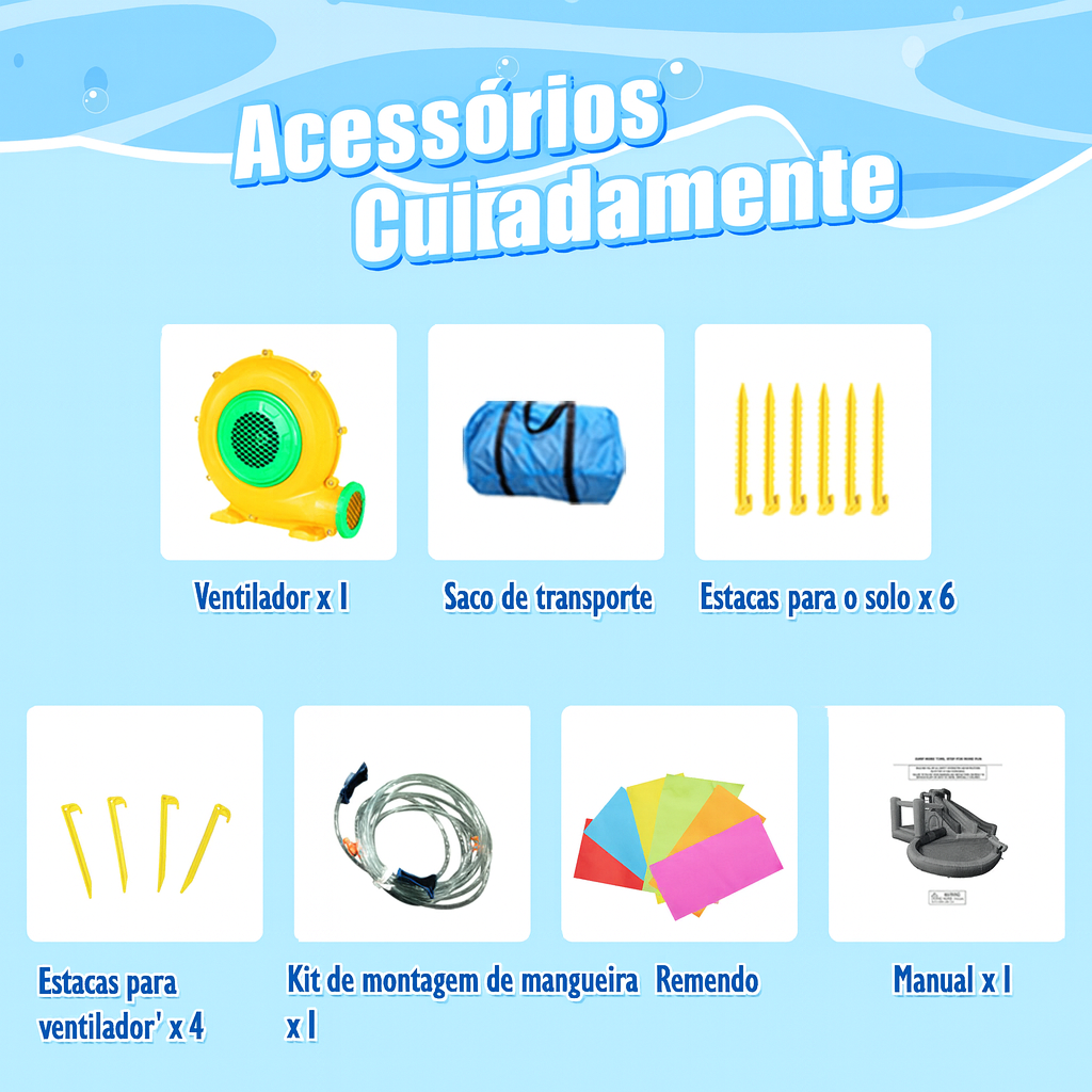 Pula Pula Inflável Castelo Com Escorregador Duplo 220 V-roxo-3 Pula Pula Inflável Com Escorregador E Piscina De Água – Brinquedo Para Festa Infantil Multi Park - Imagem 7