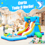 Mult Park Inflável Tobogã Piscina De Bolinhas C/ Motor- Diréto Da Fábrica Promoção - Imagem 3