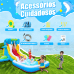 Mult Park Inflável Tobogã Piscina De Bolinhas C/ Motor- Diréto Da Fábrica Promoção - Imagem 4